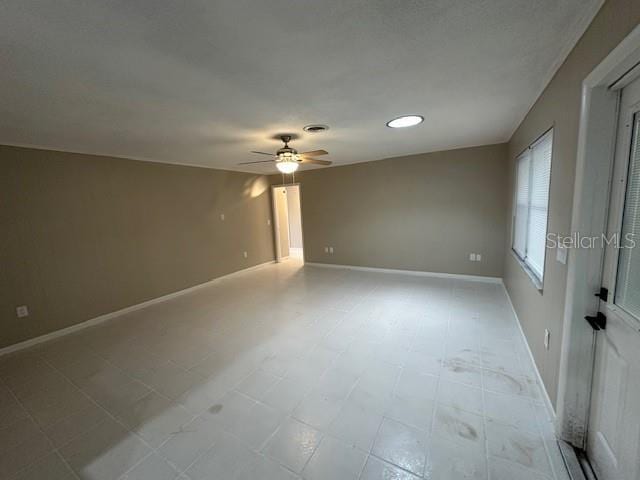 4732 Luce Rd, Lakeland, FL 33813 - empty room featuring a ceiling fan and recessed lighting