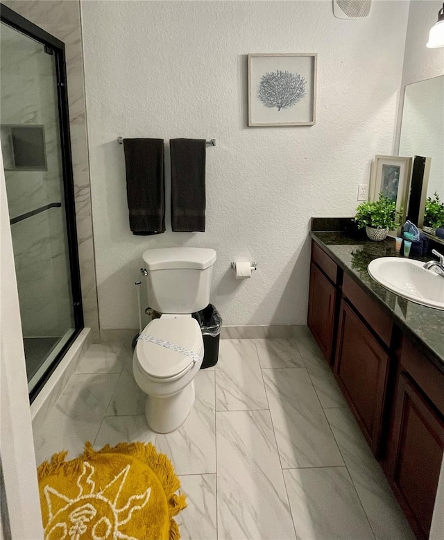8010 Tuscany Way Unit 3102, Davenport, FL 33896 - full bath featuring marble look tiles, vanity, and a stall shower