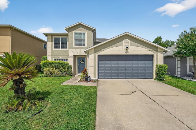1224 Blackwater Pond Dr, Orlando, FL 32828 - traditional home featuring stucco siding, concrete driveway, an attached garage, and a front lawn