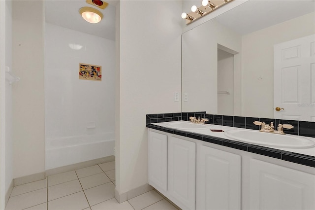 19554 Spring Oak Dr, Eustis, FL 32736 - full bathroom with double vanity and tile patterned flooring
