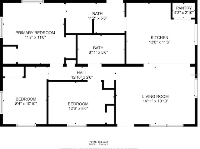 3850 11th Ave S, Saint Petersburg, FL 33711 - view of property floor plan
