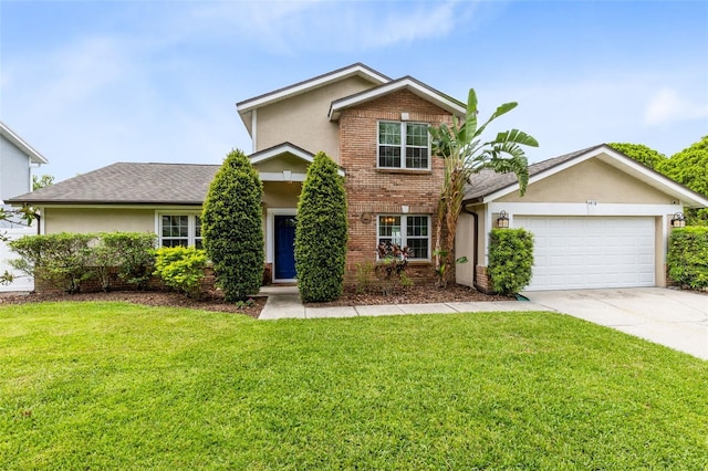 4478 Yachtmans Ct, Orlando, FL 32812 - traditional home with driveway, an attached garage, stucco siding, and a front lawn