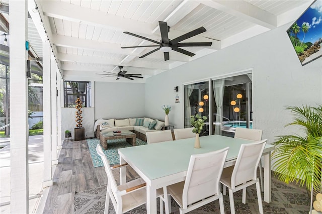 205 Stevenage Dr, Longwood, FL 32779 - view of patio with ceiling fan and an outdoor living space