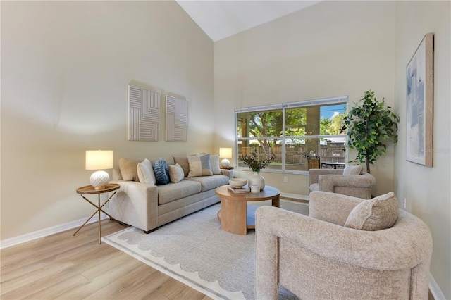 2024 Flaming Arrow Ct, Fern Park, FL 32730 - living room with high vaulted ceiling and wood finished floors