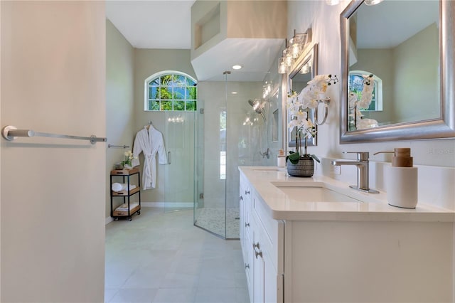 2024 Flaming Arrow Ct, Fern Park, FL 32730 - full bathroom featuring double vanity and a stall shower