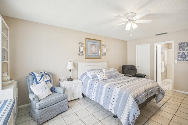 2400 Forest Dr Unit 219, Inverness, FL 34453 - bedroom with light tile patterned flooring and a ceiling fan