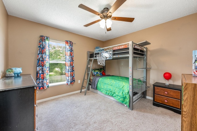 100 Monterey Oaks Dr, Sanford, FL 32771 - bedroom with carpet, a textured ceiling, and a ceiling fan