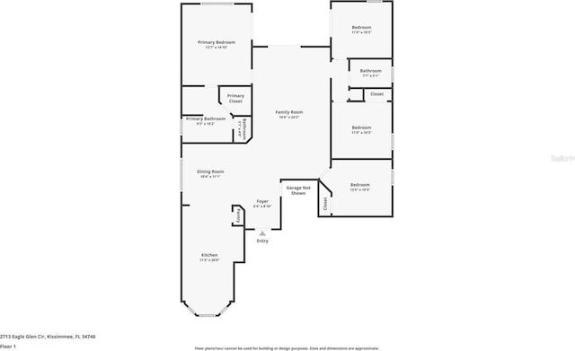 2713 Eagle Glen Cir, Kissimmee, FL 34746 - view of home floor plan
