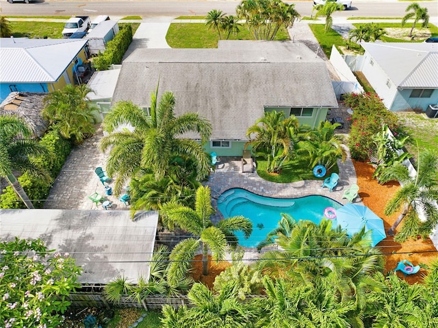 231 Ocean Blvd, Satellite Beach, FL 32937 - view from above of property featuring a pool