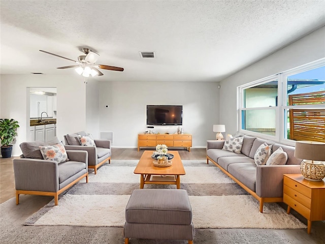 879 Tamerlane St, Deltona, FL 32725 - living area featuring ceiling fan