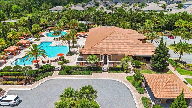 971 Braewood Dr, Clermont, FL 34715 - bird's eye view of a pool