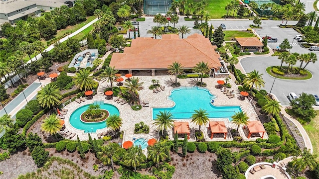 971 Braewood Dr, Clermont, FL 34715 - bird's eye view of a pool area