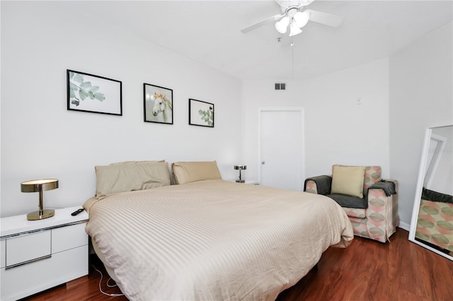 5566 Metrowest Blvd Unit 10, Orlando, FL 32811 - bedroom with dark wood-type flooring and a ceiling fan