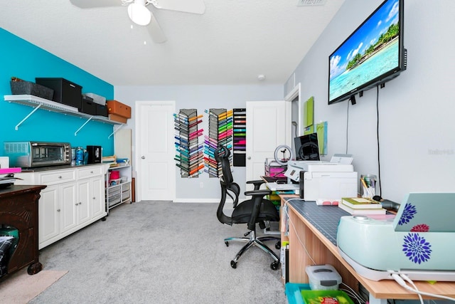 609 Big Pine Ave, Minneola, FL 34715 - carpeted office with ceiling fan