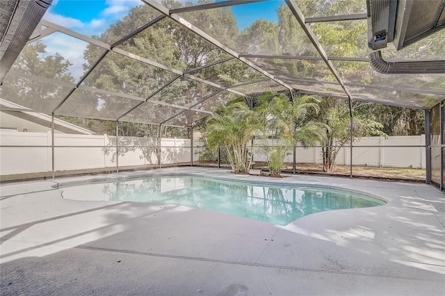 1921 Heathwood Dr, Winter Park, FL 32792 - view of pool featuring a fenced backyard, a patio area, and glass enclosure
