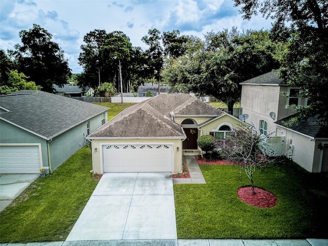 2031 Wekiva Reserve Blvd, Apopka, FL 32703 - single story home featuring roof with shingles, concrete driveway, a garage, and a front lawn