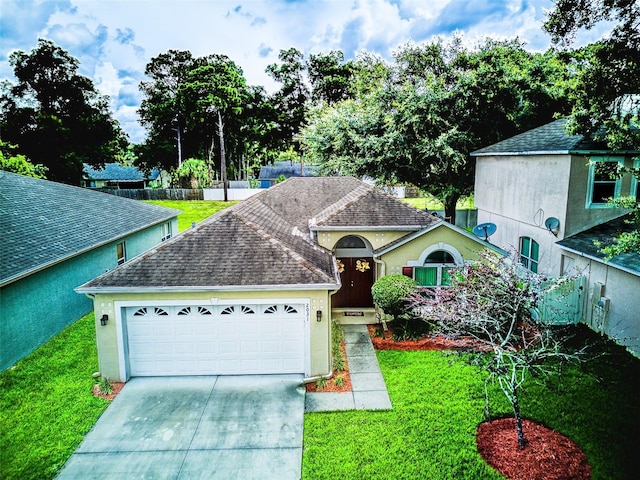 2031 Wekiva Reserve Blvd, Apopka, FL 32703 - ranch-style house featuring a shingled roof, driveway, a garage, and a front yard