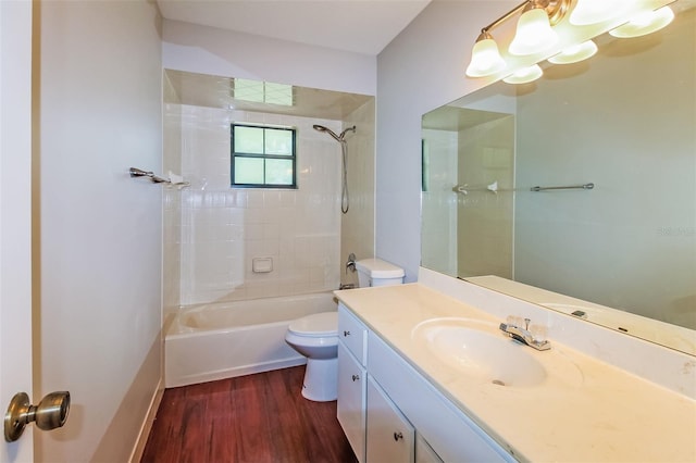 10448 SW 74th Ct, Ocala, FL 34476 - bathroom featuring wood finished floors, bathtub / shower combination, and vanity