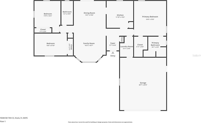 10448 SW 74th Ct, Ocala, FL 34476 - view of property floor plan