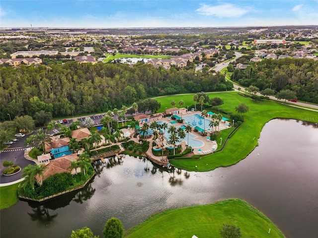 5819 Covington Cove Way, Orlando, FL 32829 - aerial view of residential area featuring a nearby body of water and a pool area
