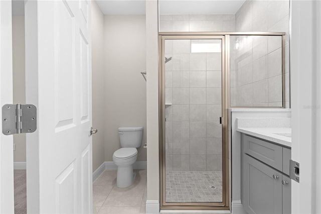 12258 SW 76th Ln, Dunnellon, FL 34432 - full bathroom featuring a stall shower, vanity, and tile patterned floors