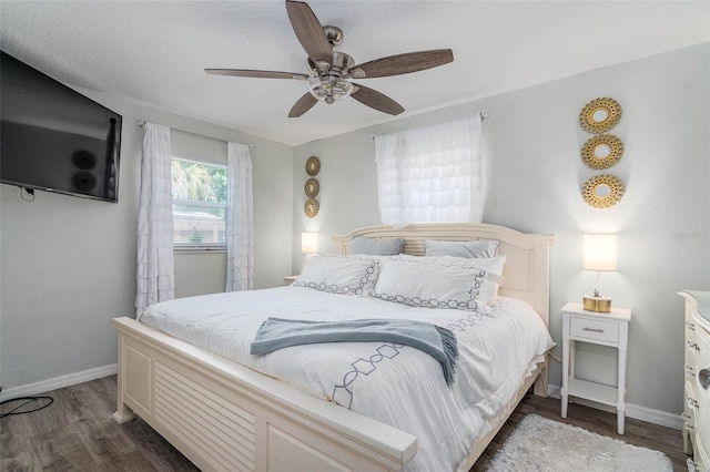 808 Camphor Way, Melbourne, FL 32901 - bedroom with dark wood-style flooring and a ceiling fan