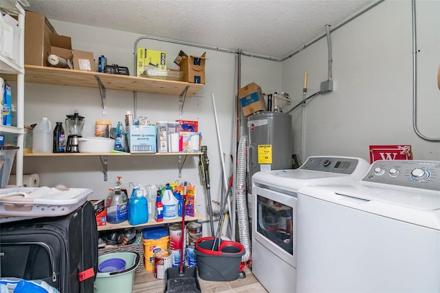 808 Camphor Way, Melbourne, FL 32901 - laundry room with independent washer and dryer and a textured ceiling