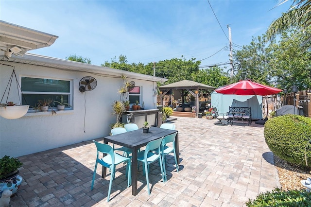 808 Camphor Way, Melbourne, FL 32901 - view of patio featuring outdoor dining area and a gazebo