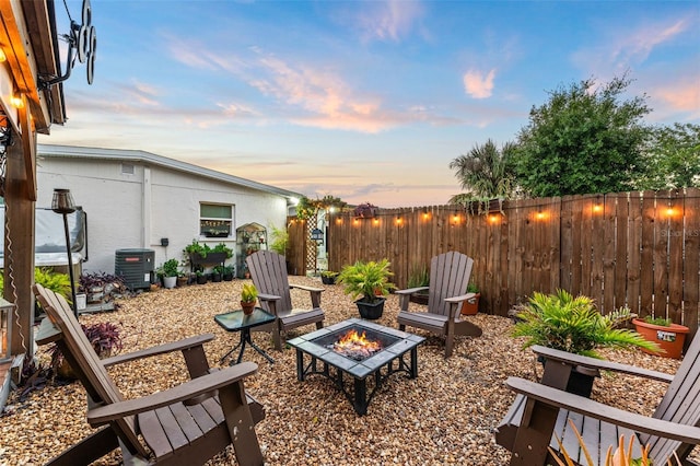 808 Camphor Way, Melbourne, FL 32901 - view of patio / terrace featuring a fire pit