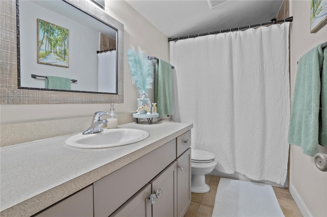 308 N Shadowbay Blvd Unit 214, Longwood, FL 32779 - full bathroom with vanity, tile patterned flooring, and a shower with curtain
