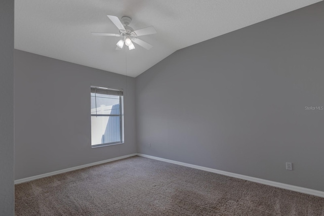 2237 Wintermere Pointe Dr, Winter Garden, FL 34787 - carpeted empty room featuring a ceiling fan and vaulted ceiling