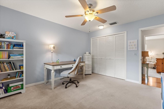 548 Timber Ridge Dr, Longwood, FL 32779 - home office featuring carpet and ceiling fan