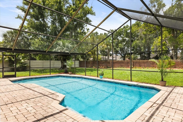 548 Timber Ridge Dr, Longwood, FL 32779 - view of swimming pool featuring a lanai, a fenced backyard, and a patio