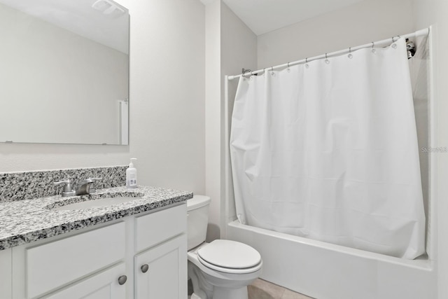 2355 White Lilly Dr, Kissimmee, FL 34747 - bathroom featuring vanity, shower / bathtub combination with curtain, and tile patterned flooring
