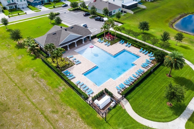 2355 White Lilly Dr, Kissimmee, FL 34747 - aerial view of residential area featuring a pool