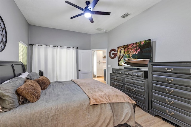 3706 Andover Cay Blvd, Orlando, FL 32825 - bedroom with light wood-type flooring and a ceiling fan