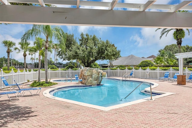 3706 Andover Cay Blvd, Orlando, FL 32825 - community pool with a patio and a pergola