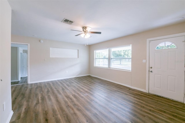 5908 Laconia Rd, Orlando, FL 32808 - entryway featuring healthy amount of natural light, wood finished floors, and ceiling fan