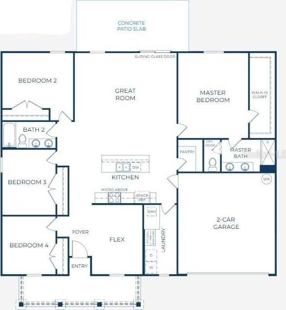 61 Bruce Ln, Palm Coast, FL 32137 - view of floor plan / room layout