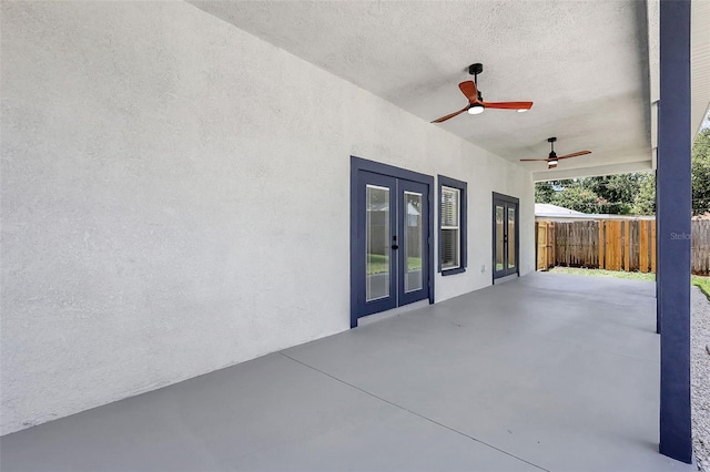 4413 W Wallcraft Ave, Tampa, FL 33611 - view of patio featuring french doors and ceiling fan