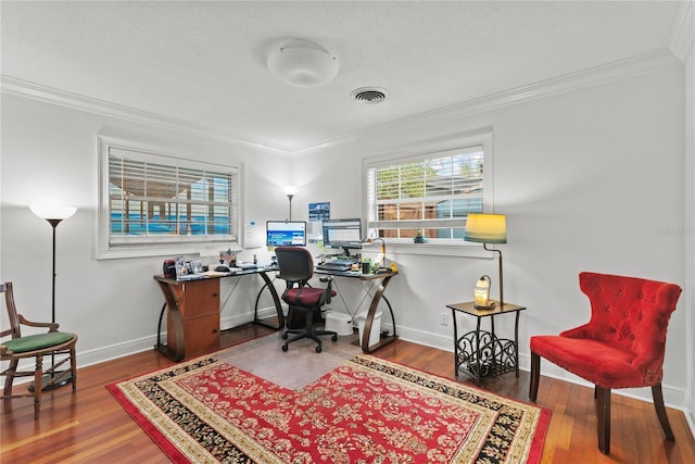 2312 S Summerlin Ave, Orlando, FL 32806 - office with crown molding and wood finished floors