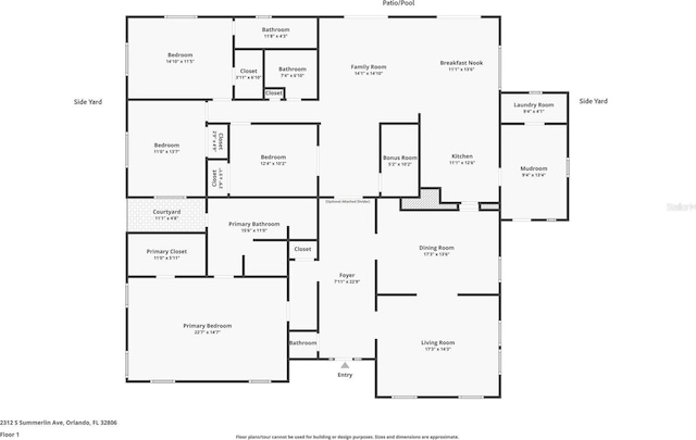 2312 S Summerlin Ave, Orlando, FL 32806 - view of room layout
