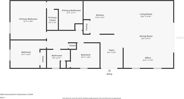1065 Universal Rest Pl, Kissimmee, FL 34744 - view of home floor plan