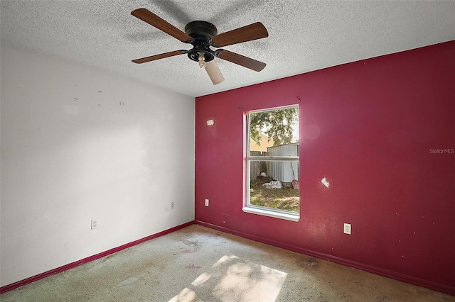 979 Mayfair St, Eustis, FL 32726 - empty room featuring a textured ceiling, a ceiling fan, and carpet