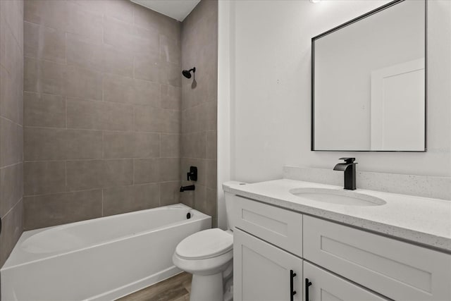 6421 SW 151st Loop, Ocala, FL 34473 - full bath featuring vanity, tub / shower combination, and wood finished floors