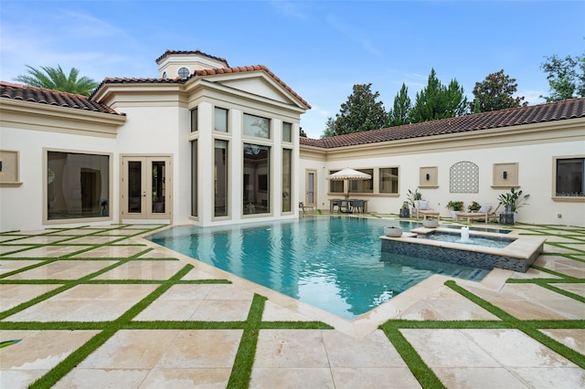 3426 Cocard Ct, Windermere, FL 34786 - view of pool with french doors, a patio, and a pool with connected hot tub