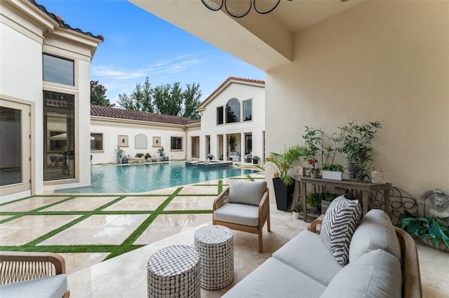 3426 Cocard Ct, Windermere, FL 34786 - outdoor pool featuring an outdoor living space and a patio area