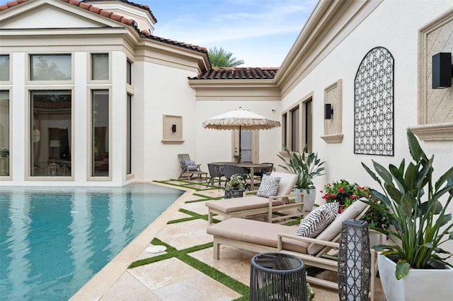 3426 Cocard Ct, Windermere, FL 34786 - outdoor pool featuring a patio and outdoor dining space
