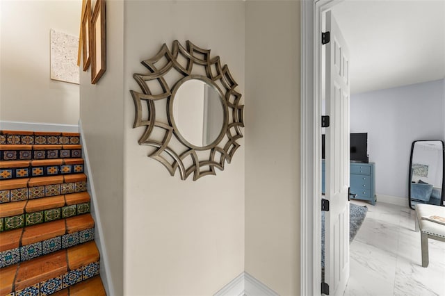 3426 Cocard Ct, Windermere, FL 34786 - stairs with marble finish floors and baseboards
