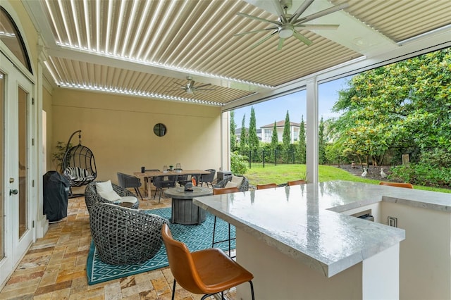 3426 Cocard Ct, Windermere, FL 34786 - view of patio featuring a ceiling fan
